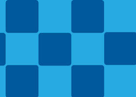 Dark blue square on mid blue