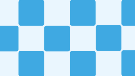 Mid blue square on light blue