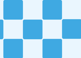 Mid blue square on light blue